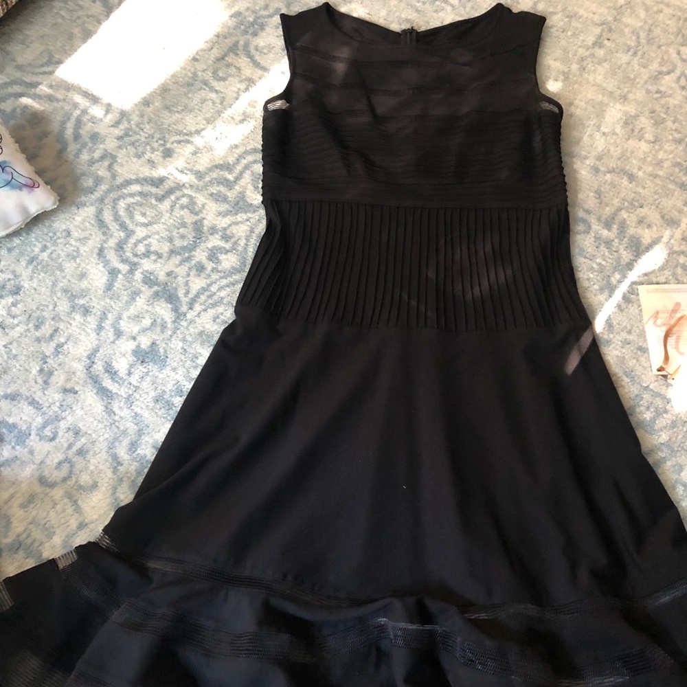 Black midi dress